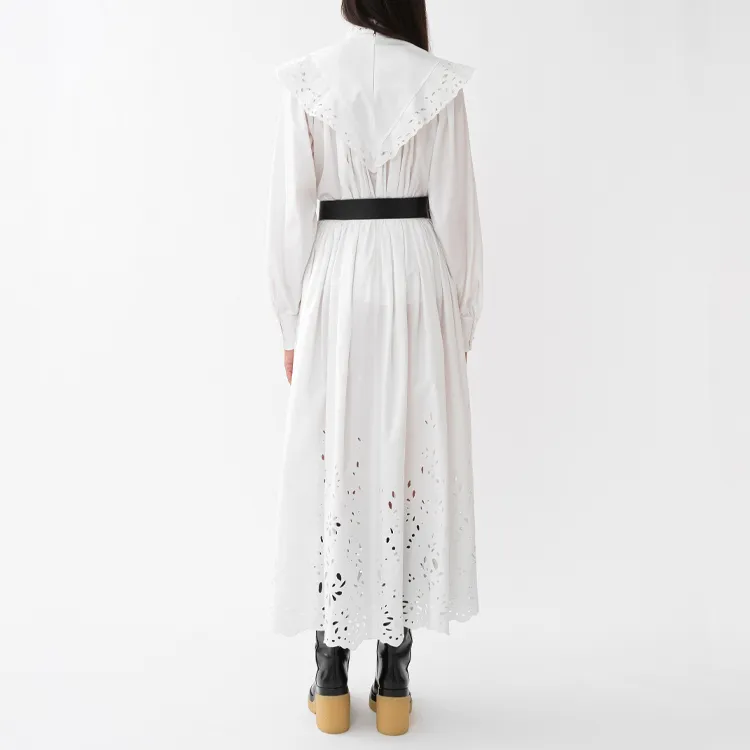 Chloé Broderie Anglaise High Neck Blouse-2