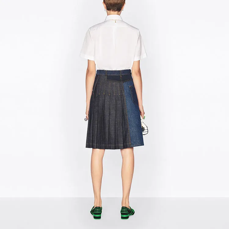 DIOR Quarterly New Products Denim Short Skirts Women's Blue-4