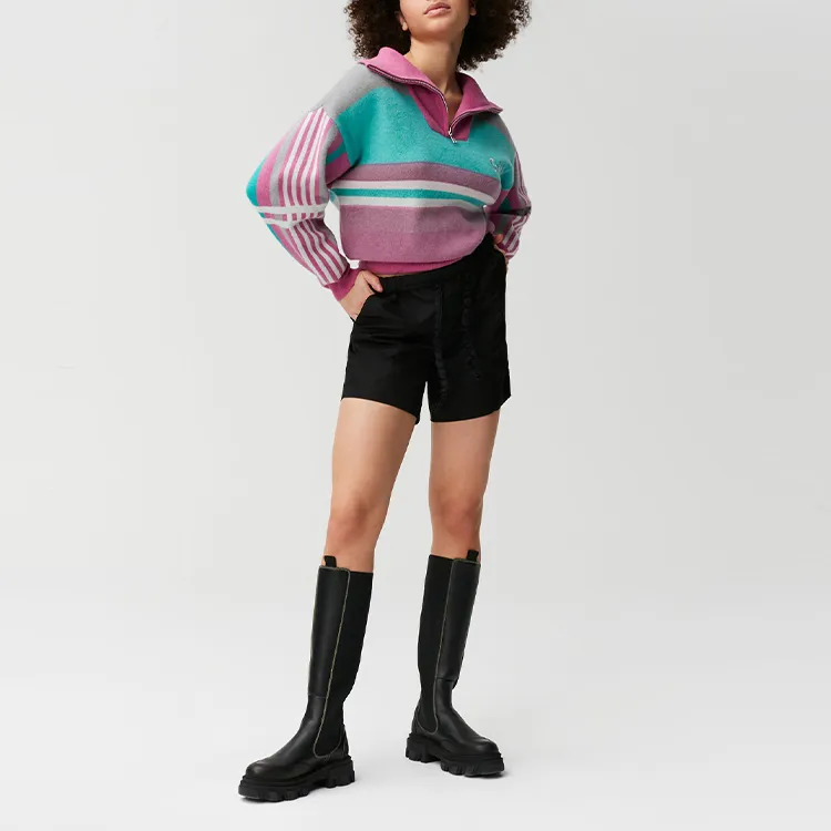 GANNI SS22 Loose Fit Sweater Women's Rose Purple-2