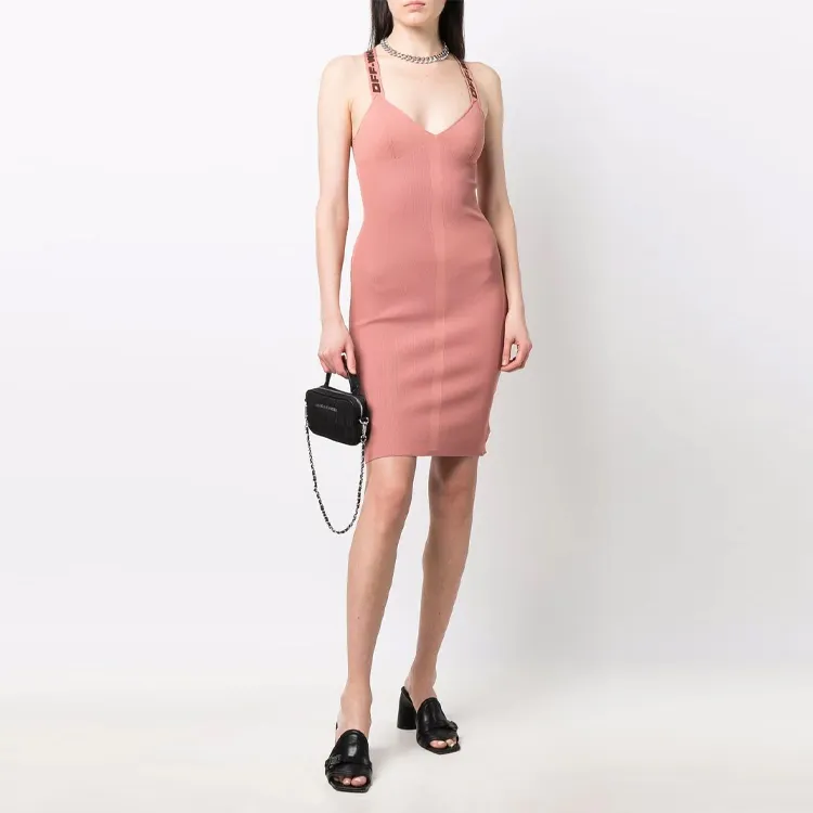 OFF WHITE Logo strap Mini Dress-1