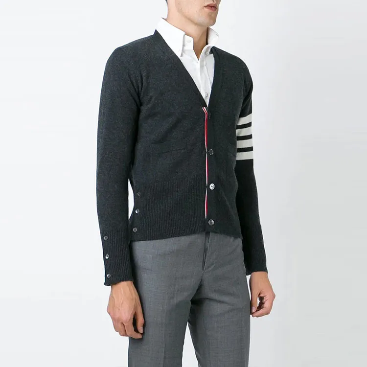 THOM BROWNE 4 Bar Stripe Cardigan-2