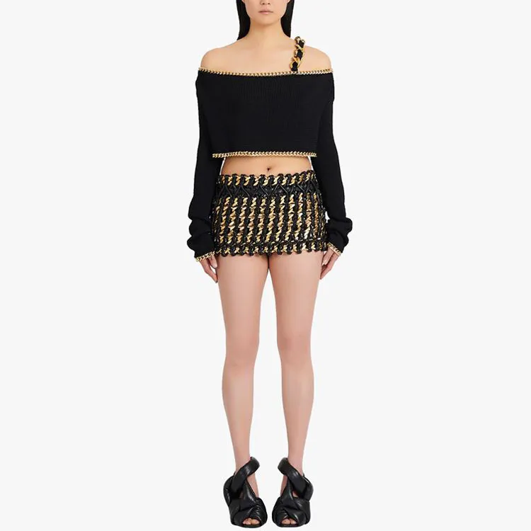BALMAIN SS22 Sweater Women's Black-1