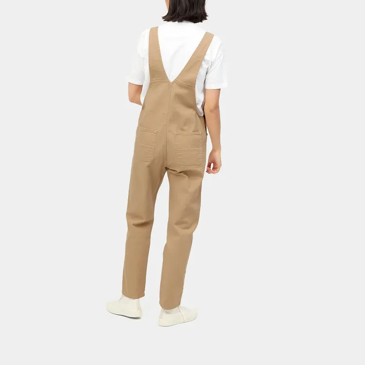 Carhartt WIP Women's Hudson Bib Overall Dusty Hamilton Brown-3