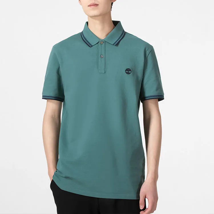 Timberland Polo Shirt Men's Turquoise-2
