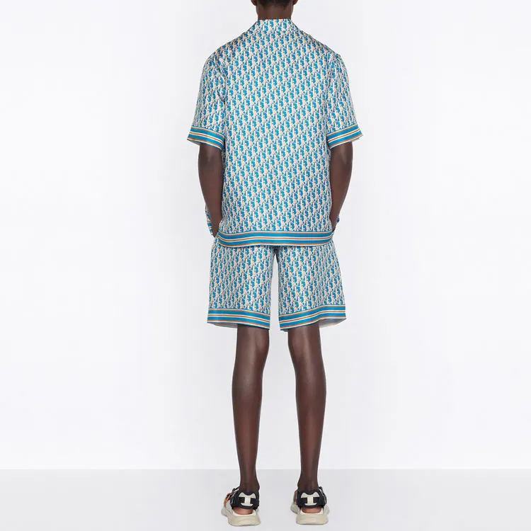 DIOR Quarterly New Products Shirts Men Blue-4