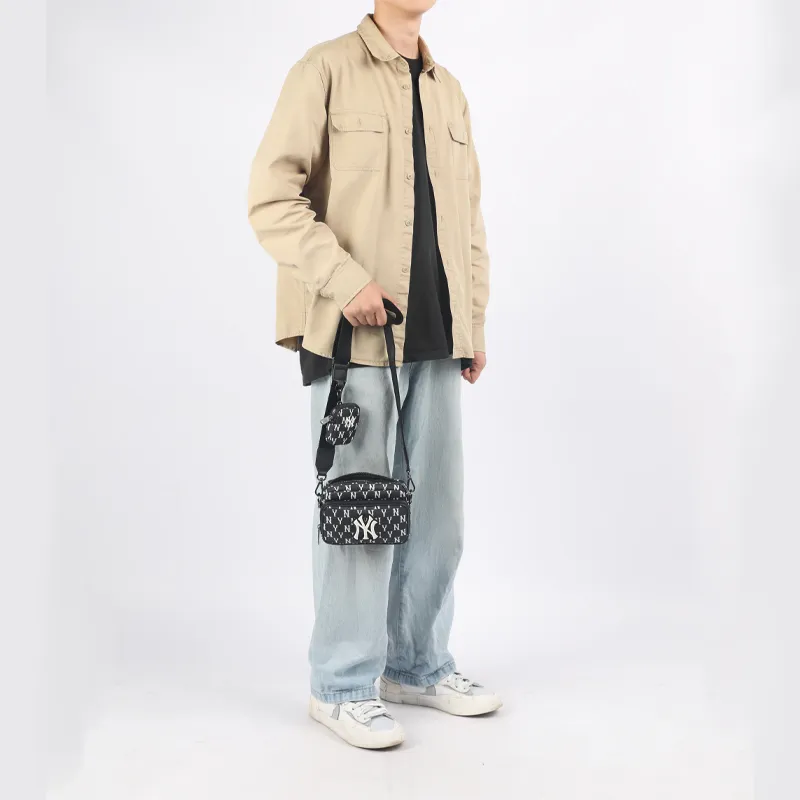 MLB Monogram Collection Polyester Combo Bag Camera Bag Shoulder Bag Crossbody Bag Mini Unisex Black-11