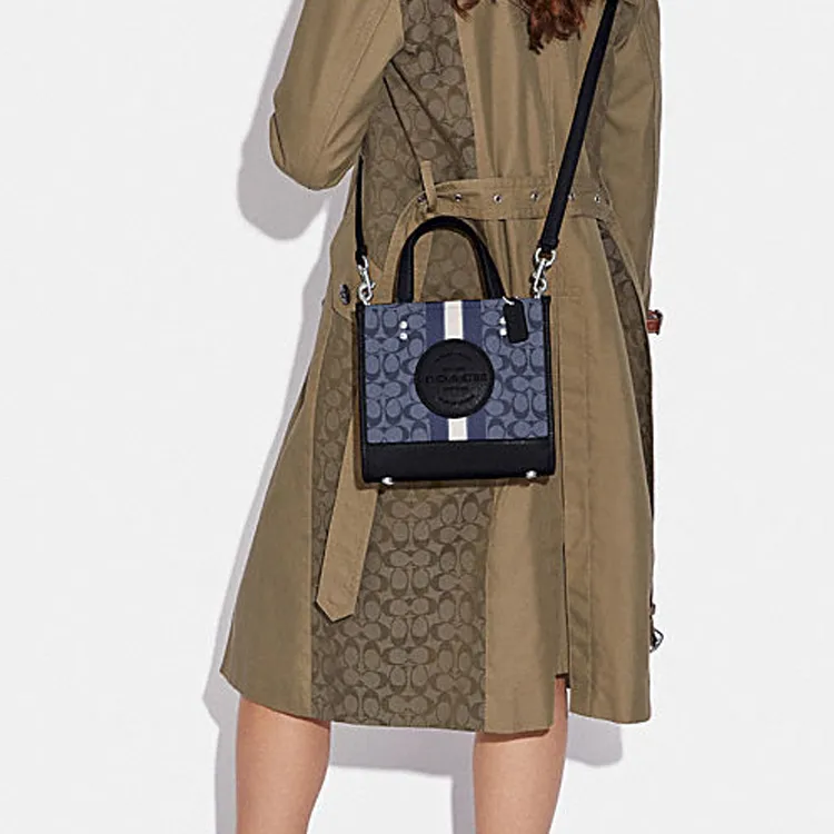 Coach Dempsey Tote 22 in Signature Jacquard with Stripe Patch-4