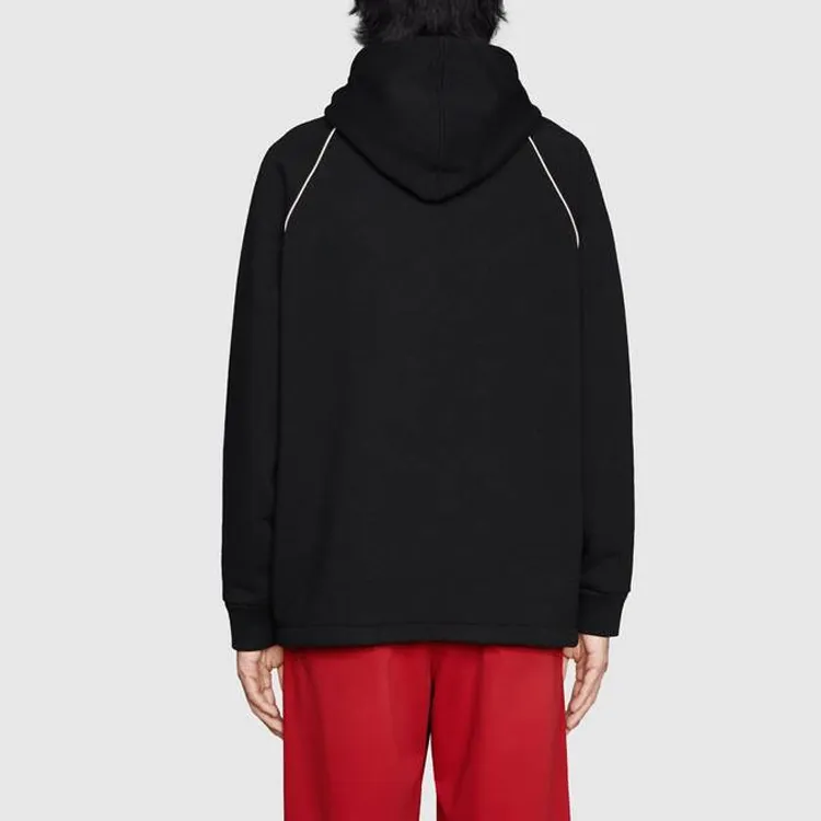 GUCCI Web stripe Cotton Hoodie-5