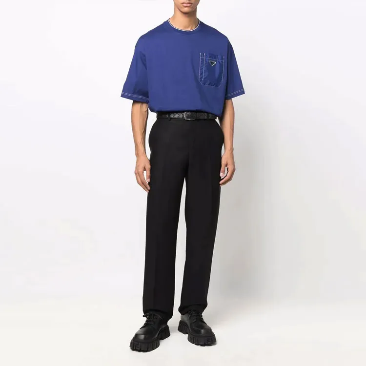PRADA SS22 T Shirt Men's Marine Blue-2