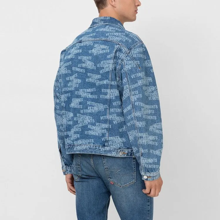 Vetements Denim Jackets Men Light Blue-2