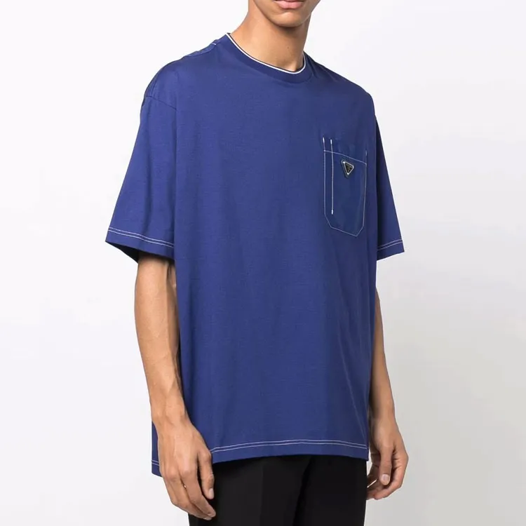 PRADA SS22 T Shirt Men's Marine Blue-3