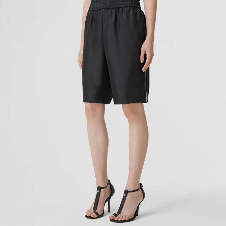 Supreme X Burberry Icon Stripe Silk Twill Shorts Burberry Exclusive 'Black'-3
