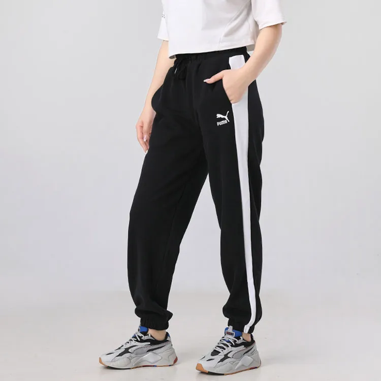 PUMA CLASSICS Knitted Sweatpants Women's Black-4