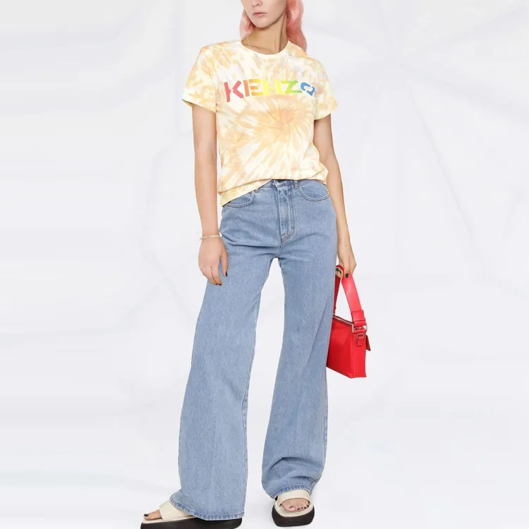 KENZO Logo print Tie dye T shirt-1