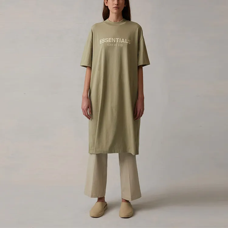 Fear Of God Essentials SS22 Short-Sleeved Dresses Women's Gray Green-1