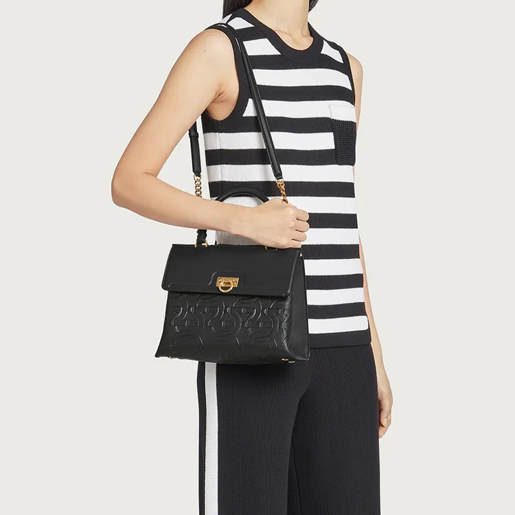 Ferragamo Trifolio Handbags-5