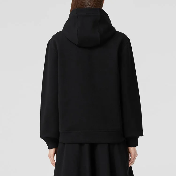 Burberry Women's Frontal Logo Organic Cotton Sweatshirt Black-2