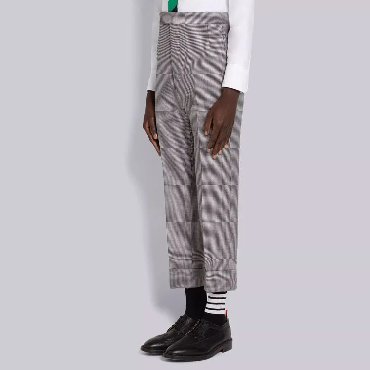 THOM BROWNE· Casual Pants Men's Black White-3