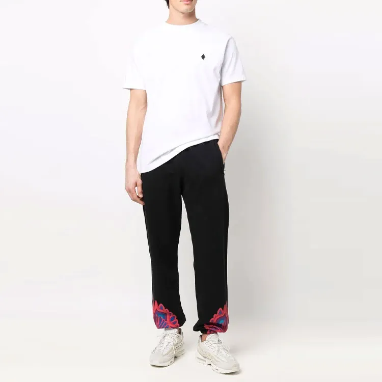 Marcelo Burlon Logo Embroidered Crewneck T Shirt-1