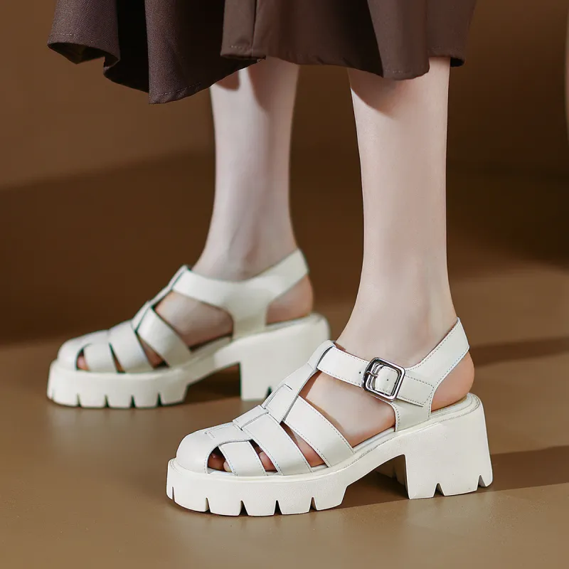 CAMEIDO Stylish Sandal Women's Beige-2