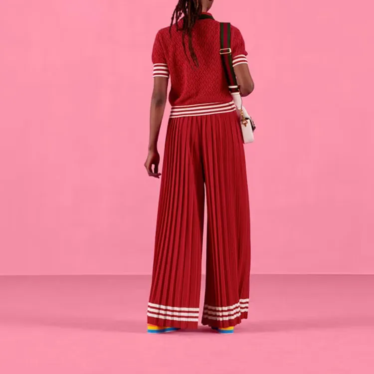 Adidas X GUCCI Cotton Polo 'Red'-1