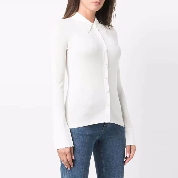 Chloe FW21 Slim Fit Knitwear Women's White-1