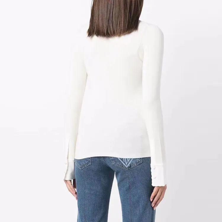 Chloe FW21 Slim Fit Knitwear Women's White-2