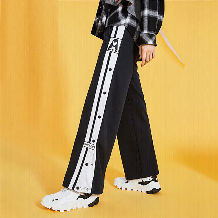 Disney X LINING Disney Knitted Sweatpants Women's Black-2