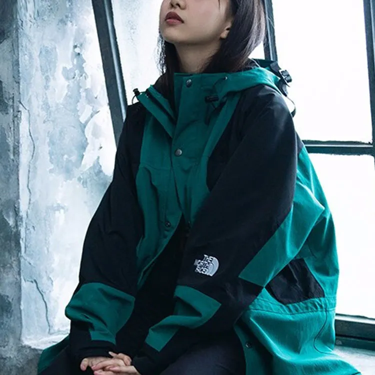THE NORTH FACE Mountain Waterproof And Breathable Windbreaker Jacket Unisex Green-4