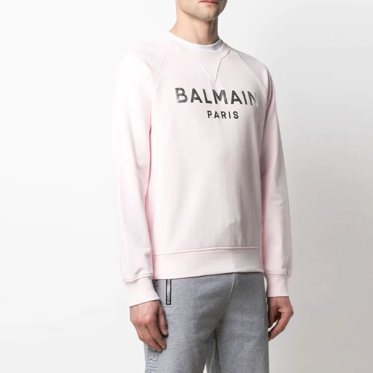BALMAIN Paris Logo-print Cotton Sweatshirt-3