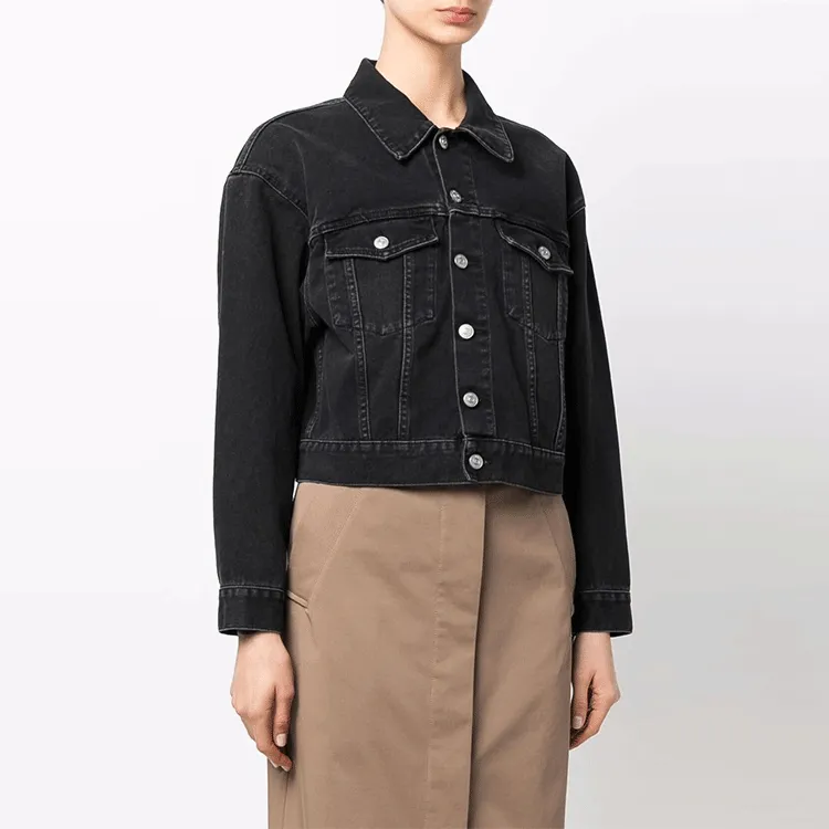 MM6 Maison Margiela Denim Jackets Women's Black-3