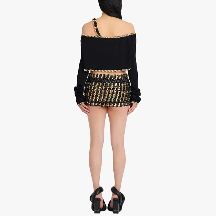 BALMAIN SS22 Sweater Women's Black-3