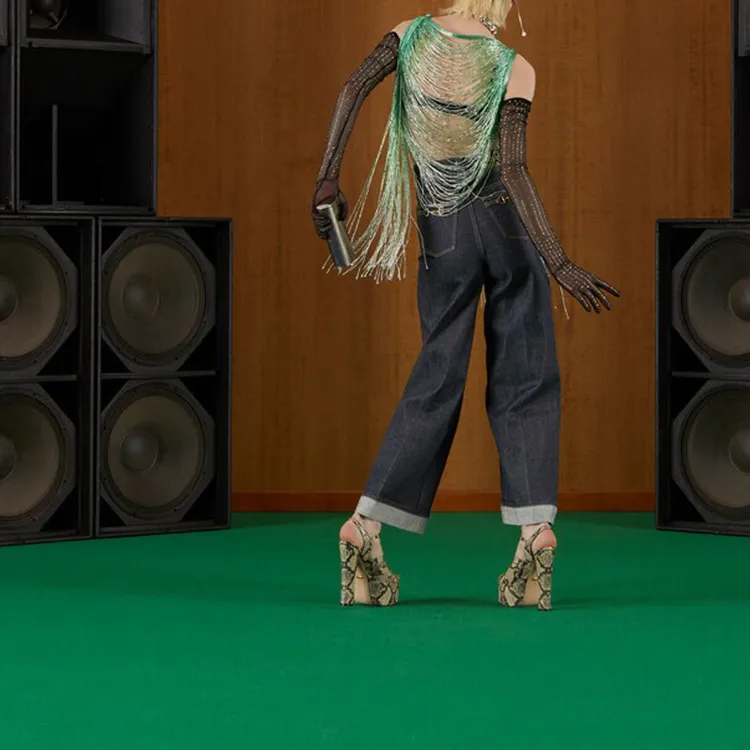 GUCCI Horsebit Wide Jeans-3