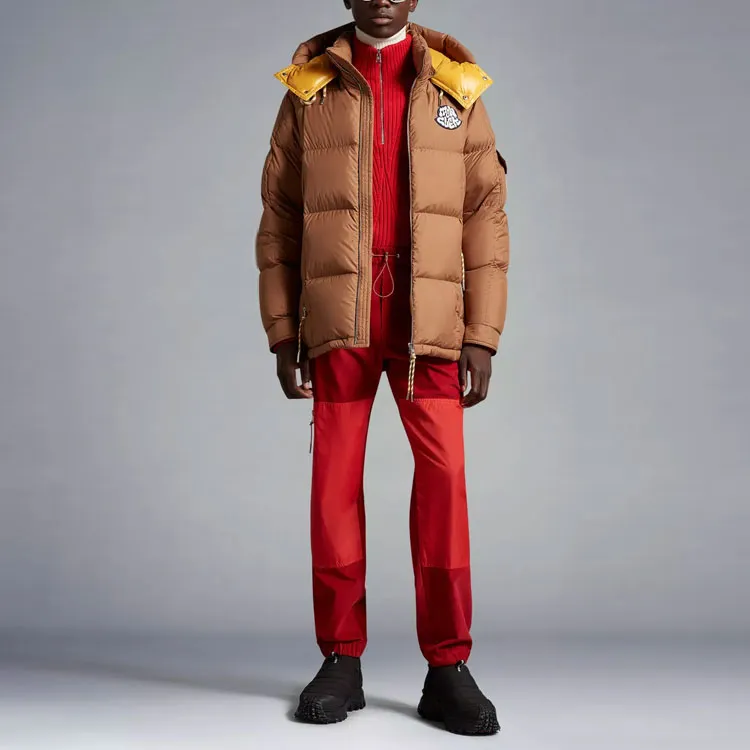 Moncler Down Jackets Men Brown-1