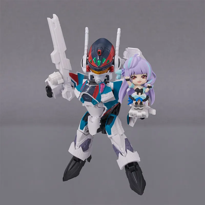BANDAI TINY SESSION Macross Characters Macross Delta VF 31S Aldebaran Special+Mei Yun Assembled Models-2