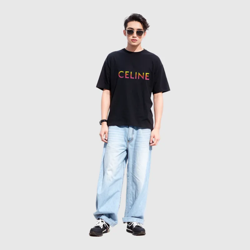 CELINE T Shirts Men Black-3
