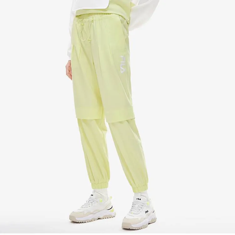 FILA Casual Pants Women's Cyan Yellow-4