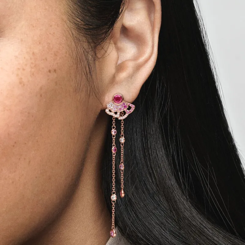 Pandora Earrings Women's Pink-2