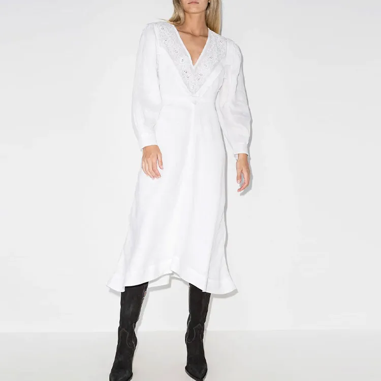 ISABEL MARANT Long-Sleeved Dresses Women's White-2