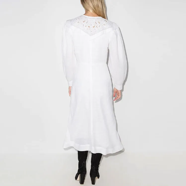 ISABEL MARANT Long-Sleeved Dresses Women's White-1