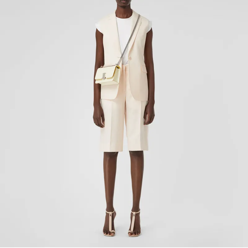 Burberry Cow Leather Lock Bag Shoulder Bag Crossbody Bag Mini Women's Light Vanilla/Ivory White-8