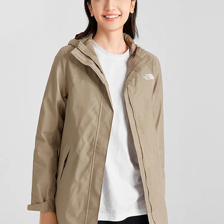THE NORTH FACE City Outdoor Collection Waterproof, Windproof, And Breathable Windbreaker Jacket Women's Khaki-1