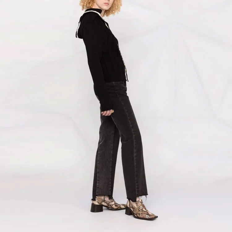 Y/Project Evergreen Ruffled neckline Wool Cardigan-3