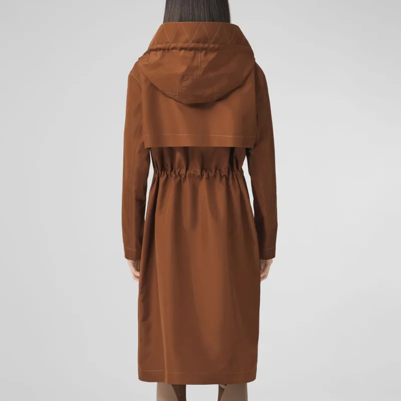Burberry Parka Coats Women's Dark Birch Brown-2
