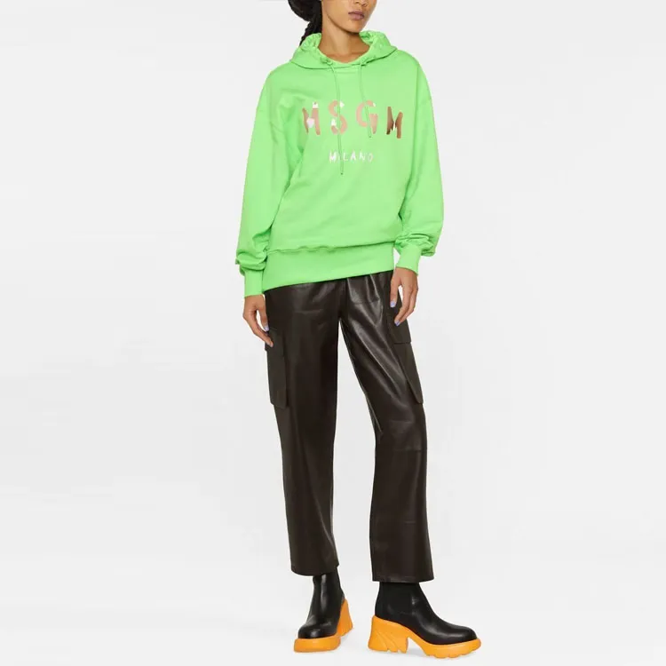 MSGM Logo Printed Drawstring Hoodie-1