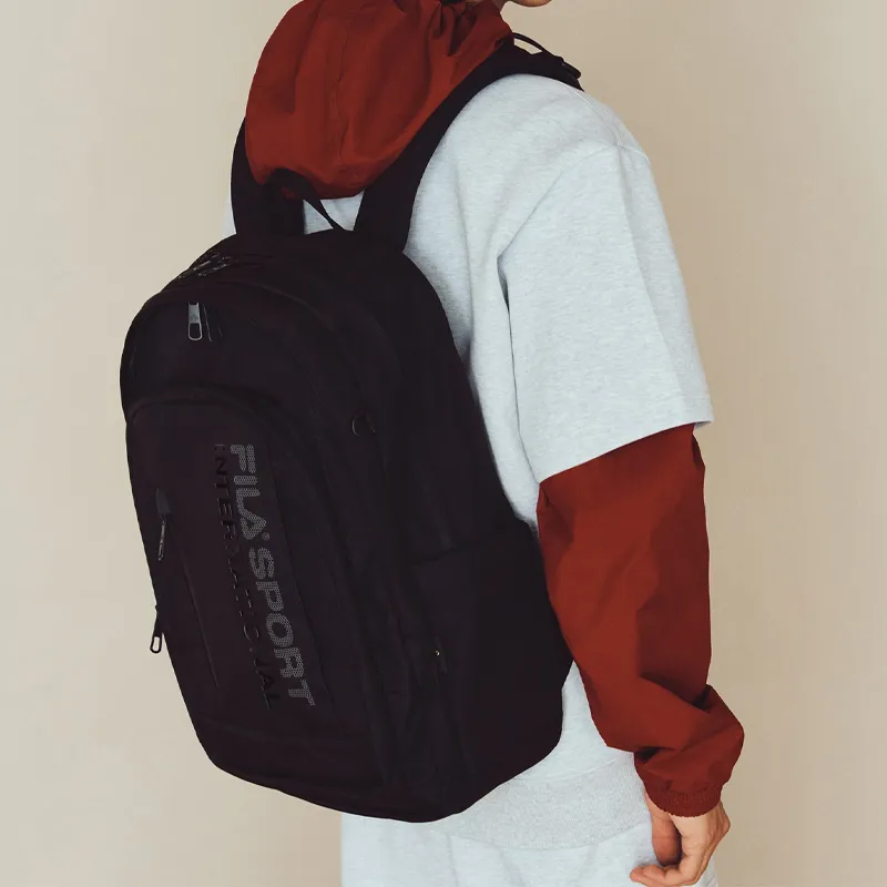FILA Nylon Backpack Regular Unisex Black-4