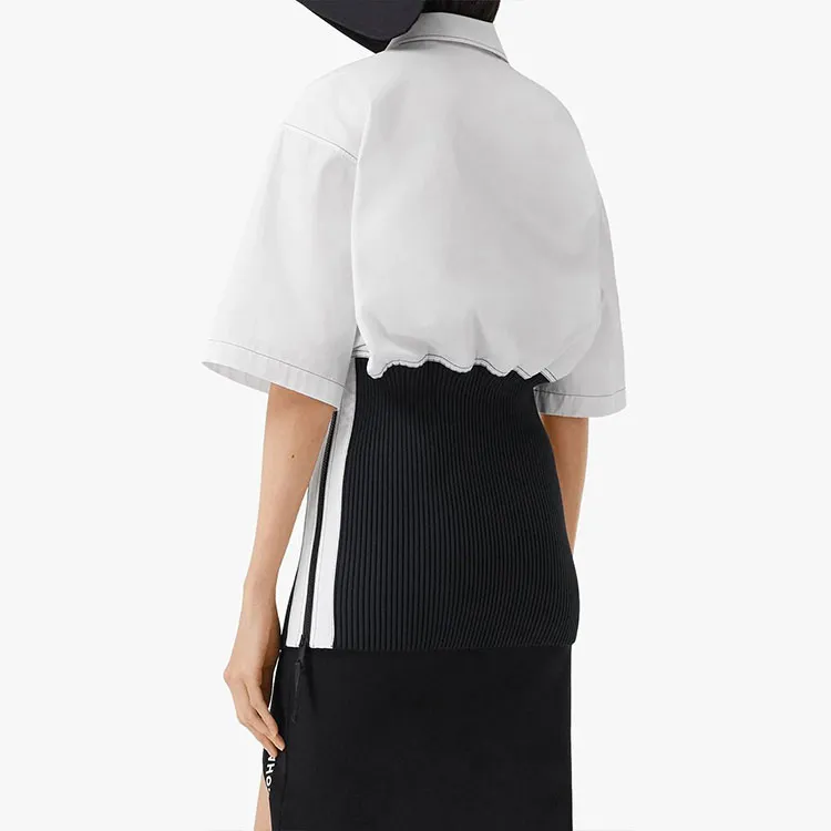 Burberry Short Sleeved Dress Women's Black White-3