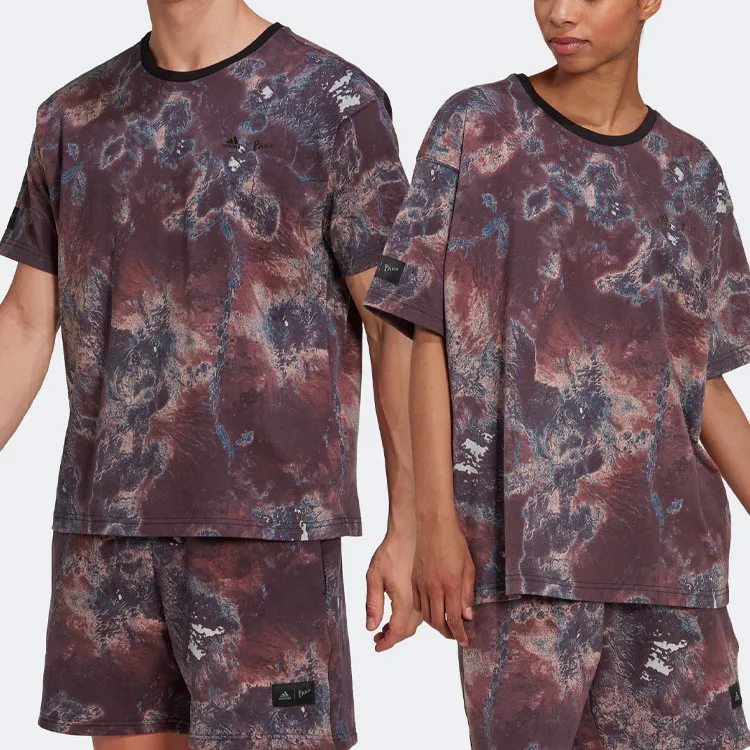 Adidas T Shirts Unisex Khaki Brown-1