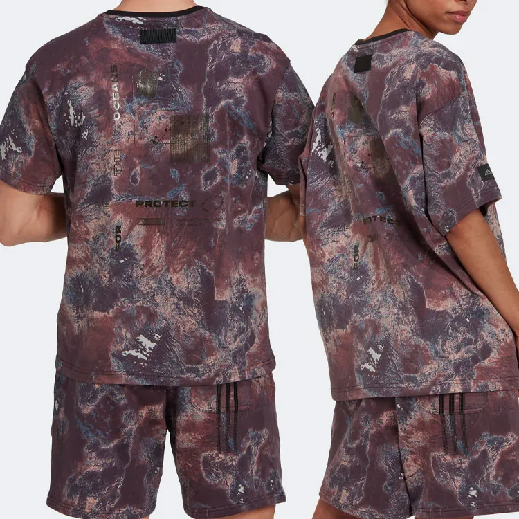 Adidas T Shirts Unisex Khaki Brown-2