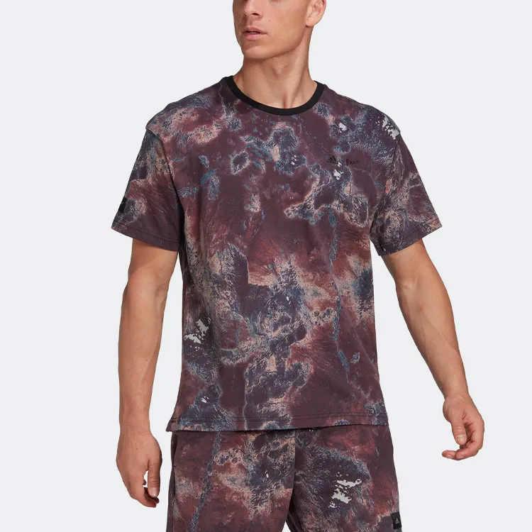 Adidas T Shirts Unisex Khaki Brown-3
